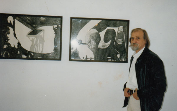 Ефим Гаммер на открытии своей персональной выставки в Доме художников Иерусалима фото Беллы Верниковой